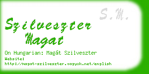szilveszter magat business card