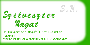 szilveszter magat business card
